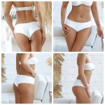 Fekete Varrás Nélküli Brazil Bikini Alsó