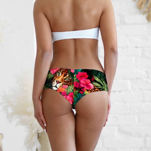 Színes Leopárd Mintás Bikini Alsó