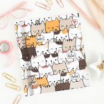 A5 Cica Mintás Gyűrűs Kalendárium 2026