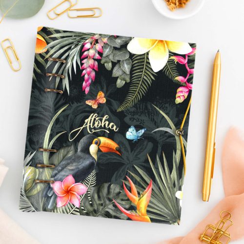 Pálmalevél-Tukán Mintás Határidőnapló 2026