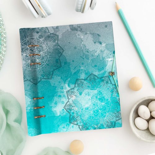 Egyedi Türkiz Mandala Határidőnapló 2026