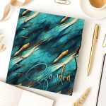 Márvány Mintás Türkiz Határidőnapló 2026