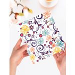 Egyedi A5 Virág Mintás Gyűrűs Kalendárium 2025-2026