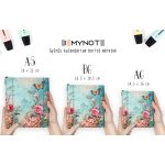 Virágos-Pillangós Türkizkék Egyedi Naptár 2026