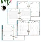 Virágos-Pillangós Türkizkék Egyedi Naptár 2026