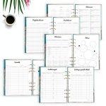 Virágos-Pillangós Türkizkék Egyedi Naptár 2026