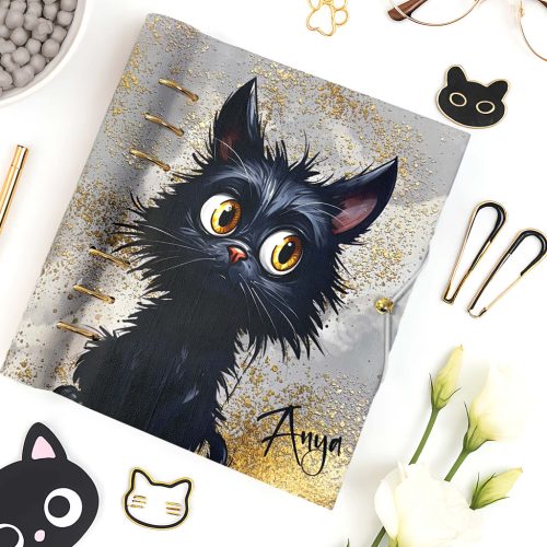 Fekete Macskás Határidőnapló 2026 - Vicces Cicás Ajándék