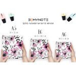 Pink Virágos Gyűrűs Határidőnapló Névvel - A5, B6, A6
