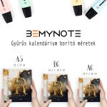 Egyedi Absztrakt Arany Monogramos Naptár - A5, B6, A6