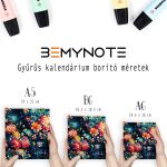 Színes Absztrakt Virágos Gyűrűs Naptár