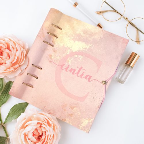 Púder pink - arany naptár - A5, B6, A6