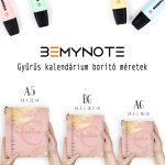 Púder pink - arany naptár - A5, B6, A6