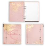Púder pink - arany naptár - A5, B6, A6