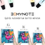 Be Happy – Színes Szív Mintás Gyűrűs Határidőnapló