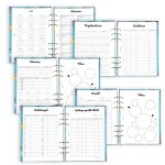 Be Happy – Színes Szív Mintás Gyűrűs Határidőnapló