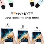 Sötétkék absztrakt névre szóló naptár