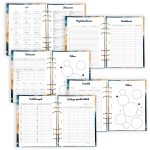 Sötétkék absztrakt névre szóló naptár