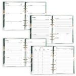 Zöld-arany levélmintás – egyedi gyűrűs naptár