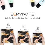 Black & Gold Waves – személyre szabott gyűrűs határidőnapló