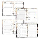 Black & Gold Waves – személyre szabott gyűrűs határidőnapló