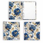 Rózsa mintás elegáns gyűrűs határidőnapló