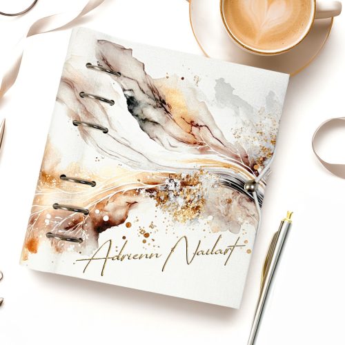 Bézs-arany gyűrűs határidőnapló