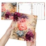 Virágálom gyűrűs határidőnapló – névre szóló, egyedi naptár