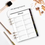 Virágálom gyűrűs határidőnapló – névre szóló, egyedi naptár