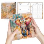 Indiai elefánt névre szóló gyűrűs női naptár