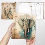 Egyedi spirituális gyűrűs határidőnapló