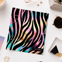 Glamour színes zebramintás határidőnapló