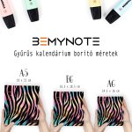 Glamour színes zebramintás határidőnapló