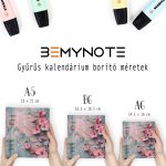 Romantikus pasztell virágos gyűrűs naptár