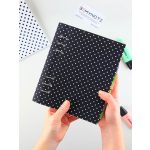 Fekete-Fehér Pöttyös Határidőnapló 2026