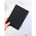 Fekete-Fehér Pöttyös Határidőnapló 2026