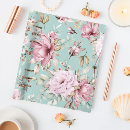 Pasztell Zöld Virágos Határidőnapló 2026