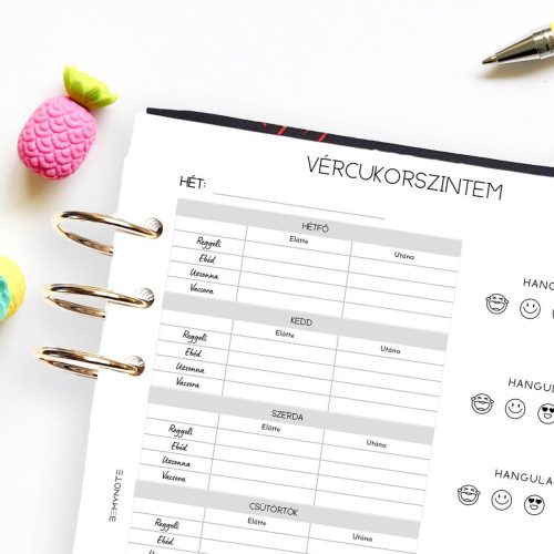 Vércukornapló - Vércukorszint Nyilvántartó